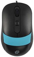 Мышь Оклик 310M черный/синий оптическая (2400dpi) USB для ноутбука (4but) | код 1869099 | Oklick