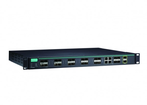 Коммутатор ICS-G7826A-20GSFP-2XG-HV-HV-T Layer 3 full Gigabit managed Ethernet switch with 20 100/1000BaseSFP slots, 4 10/100/1000BaseT(X) or 100/1000BaseSFP slot combo ports, and 2 10GbE SFP+ slots, 2 isolated power supplies (85 to 264 VAC), t: -40/75 Ко
