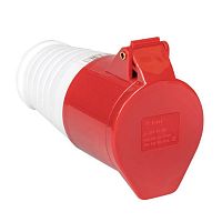 Розетка переносная 214 3Р+РЕ 16А 380В IP44 | код. ps-214-16-380 | EKF
