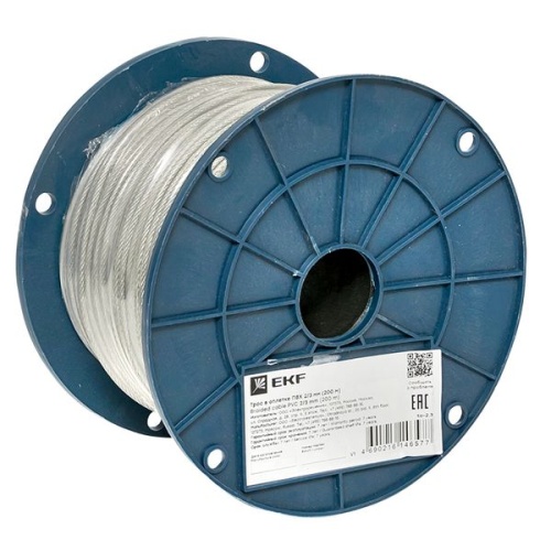 Трос в оплетке ПВХ 2/3мм | код to-2.3 | EKF фото 2