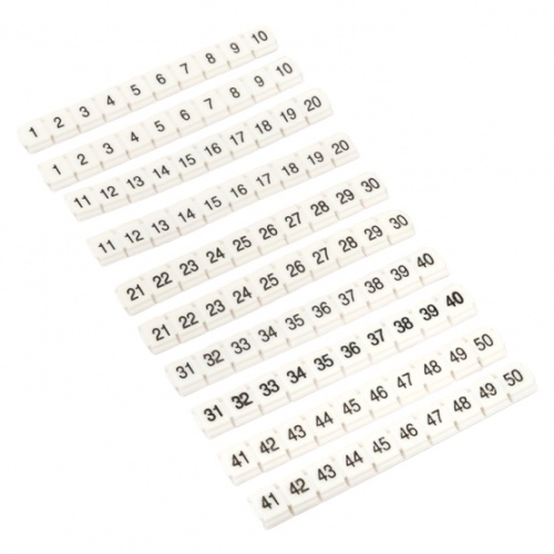 Маркеры для JXB-ST 2,5 NLPE с нумерацией 1-50 (100 шт.) EKF | код zb-st-2.5-nlpe-1-50 | EKF