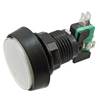 Кнопка GMSI круглая RUICHI 4B-C с LED подсветкой 12 В, 5 А, 30 мОм, 250 В, no-nc+nc-no, белая | код 91765 | Ruichi