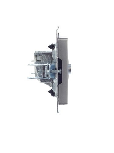 BRITE Розетка TV оконечная РТВ11-0-БрС сталь | код BR-A10-O-K46 | IEK фото 2