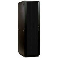 Шкаф телекоммуникационный напольный ЭКОНОМ 48U (800 ? 1000) дверь перфорированная 2 шт., цвет черный | код ШТК-Э-48.8.10-44АА-9005 | ЦМО