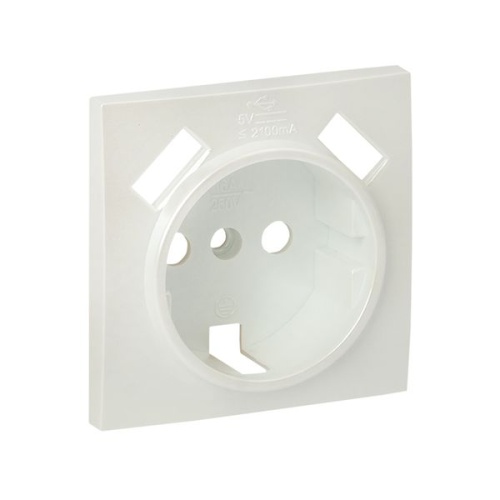 Валенсия лицевая панель розетки 1-местной с/з 16А жемчуг с защ, штор, с 2 USB 2,1А PROxima | код ESR16-L-028-50-2USB | EKF фото 2