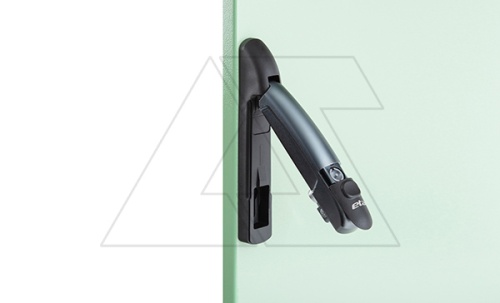 Ручка с рычагом для стальных ENUX/EMOX с логотипом ETA, RAL9005 + e-coating black | код ELWE002 | ETA