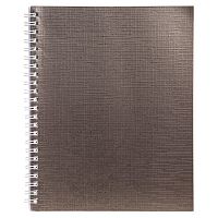 Тетрадь бумвинил, А5, 96 л., гребень, офсет №1, клетка, КОРИЧНЕВАЯ Metallic, HATBER, 96Т5бвВ1гр | код 403491 | HATBER
