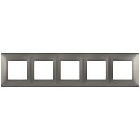 Рамка 5-м Elegance 14-5005-16 для розеток и выключателей титан Эра Б0065821