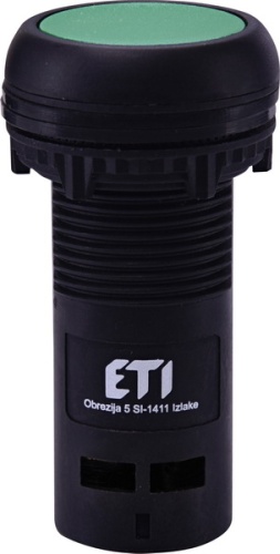 Кнопка монобл. утопл. ECF-01-G (1NC, зеленая) | код 004771461 | ETI