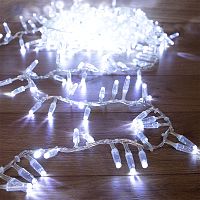 Гирлянда Кластер 10 м, 400 LED, прозрачный ПВХ, IP65, соединяемая, цвет свечения белый NEON-NIGHT | код 303-645 | NEON-NIGHT