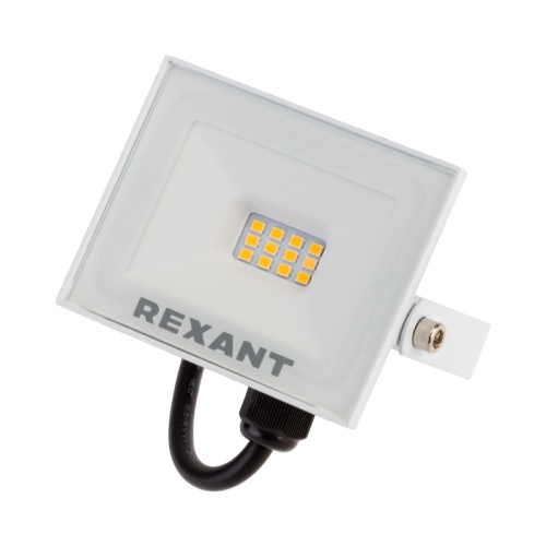 Прожектор REXANT СДО 20 Вт 1600 Лм 2700 K белый корпус | код 605-019 | REXANT