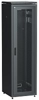 ITK Шкаф сетевой напольный 19" LINEA N 47U 600х800мм перфорированная передняя дверь черный | код LN05-47U68-P | IEK