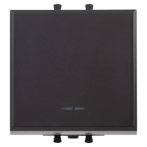 Avanti Кнопка одноклавишная модульная, , Черный матовый, 2 модуля | код 4412152 | DKC