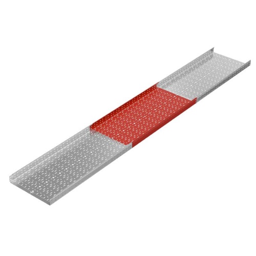 Лоток листовой перфорированный 600х80 L3000 сталь 1.5мм "БЫСТРЫЙ МОНТАЖ ПЛЮС" LPplus80-600-1.5-3000 оцинк. КМ PL0261 фото 3