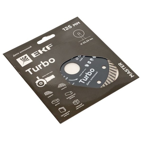 Диск алмазный Turbo (125х22,23 мм) Master | код dd-125t | EKF фото 3