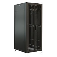 Шкаф напольный 19-дюймовый, 32U, 1610х800х1000 мм (ВхШхГ), передняя и задняя распашные перфорированные двери (75%), цвет черный (RAL 9004) (разобранный) | код 520193 | WRLine