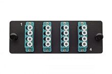 Комплект планка Q-SLOT с 4 адаптерамикВ.Адро LC OM3 монтаж. шнуры КДЗС Eurolan 38M-30-4L-04BL