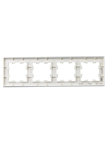 BRITE Рамка 4-мест. РУ-4-2-Бр стекло бел. матовый IEK | код BR-M42-G-31-K01 | IEK фото 4