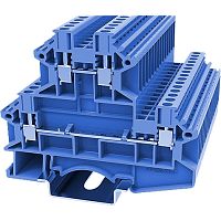 DCKKB2.5-01P-12-00Z(H), Клемма винтовая, 2 ур., 2.5 мм.кв., синий, шт | код 11020000104 | DEGSON