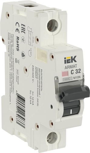 ARMAT Автоматический выключатель M10N 1P C 32А | код AR-M10N-1-C032 | IEK 
