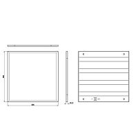 Светильник светодиодный ДВО/ДПО-36Вт 4000K со встроенным БАП 1час 20% 595х595 призма SPO-6-36-4K-P-EM | код Б0065310 | ЭРА