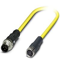 Кабель для датчика / исполнительного элемента SAC-4P-M12MS/ 0,5-542/M8 FS BK | код 1406216 | PHOENIX CONTACT