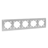 Валенсия Рамка 5-местная сталь | код EWM-G-305-30 | EKF