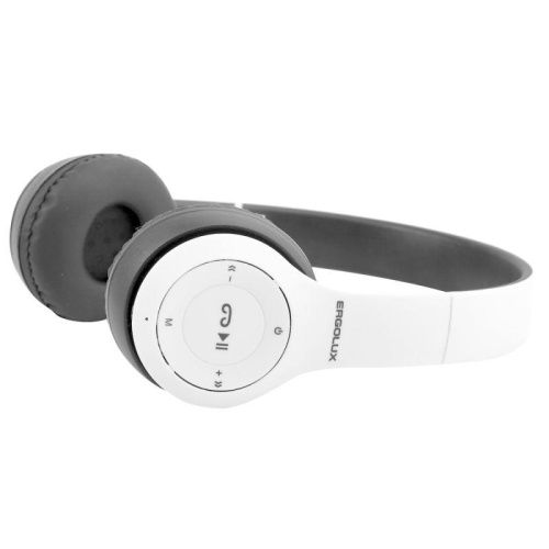 Наушники накладные с микрофоном беспроводные ELX-BTHP01-C01 FM MP3 коробка бел. ERGOLUX 15356 фото 5