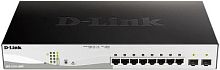 Коммутатор D-Link DGS-1210-10MP/FL (L2) 8x1Гбит/с 2SFP 8PoE+ 130W управляемый | код 1430351 | D-Link