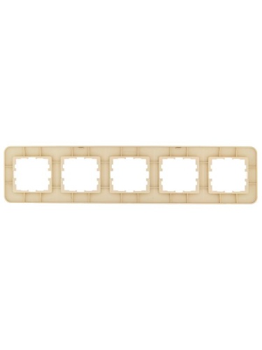 Рамка 5-м ASTI горизонт. крем. LEZARD 7081-0300-150 фото 2