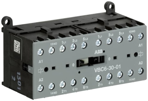 Миниконтактор реверсивный VBC6-30-01-01 9А(400В AC3) катушка 24В DС VBC6-30-01-01 | код GJL1213901R0011 | ABB