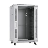Cabeus SH-05C-18U60/100 Шкаф монтажный телекоммуникационный 19 напольный для распределительного и серверного оборудования 18U 600x1000x988mm (ШхГхВ) передняя стеклянная и задняя сплошная металлическая двери, ручка с замком, цвет серый (RAL 7035) Код товар