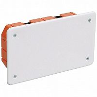 коробка КМ41006 распаячная для твердых стен 172x96x45 (с саморезами, с крышкой) | код. UKT11-172-096-045 | IEK