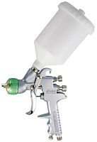 JA-LVLP-25G Пистолет покрасочный Краскопульт системы LVLP, бачок верхний нейлоновый 0.6 л, дюза 1.4 мм | код JA-LVLP-25G | JONNESWAY