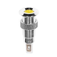 Индикатор металл 8 12В желтый LED REXANT | код 36-4717 | REXANT