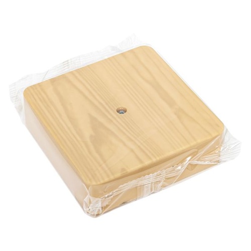 Коробка разветвительная KMP-030-032 (100х100х28) светлое дерево PROxima | код plc-kmr-030-032-s | EKF фото 3