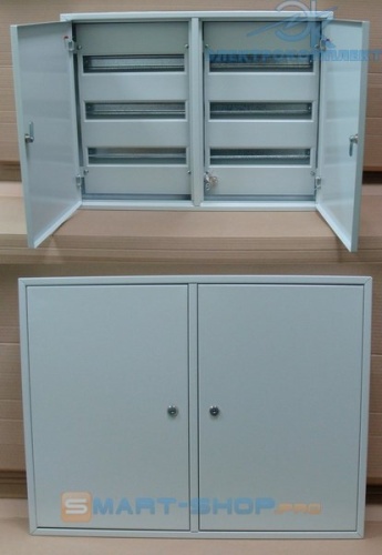Корпус навесной металлический ЩРН - 90, (ВхШхГ) 520 х 685 х 120 мм, 90 модулей, двухдверный, IP31 (1 шт.) Бирос | код 60410| БИРОС