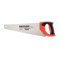 Ножовка по дереву REXANT Зубец 450 мм, 7-8 TPI, каленый зуб 2D, двухкомпонентная рукоятка | код 12-8214 | REXANT