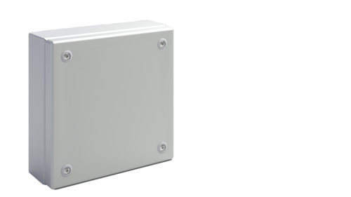 Коробка распределительная EGRAN 300x300x80 (ВxШxГ) с крышкой на 4-ех невыпадающих 1/4 винтах, сталь 1,2мм, RAL7035, IP66 | код EG030308.A | ETA
