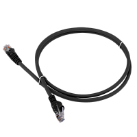 Патч-корд LANMASTER LSZH UTP кат.5e, 0.5 м, черный | код LAN-PC45/U5E-0.5-BK | LANMASTER
