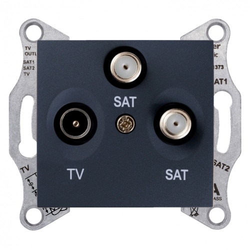 SEDNA TV/SAT/SAT РОЗЕТКА оконечная, 1dB, ГРАФИТ | код SDN3502170 | Systeme Electric