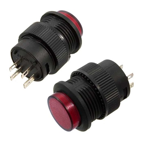 Кнопочный переключатель RUICHI R16-503BD-R без замка | код 83051 | Ruichi