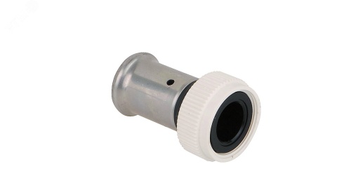 Пресс-фитинг с накидной гайкой, плоское уплотнение, ПВДФ пресс (белый), 16x3/4 | код 26PKW-1605 | Henco