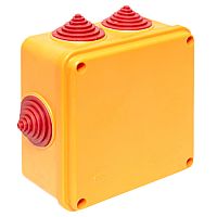 Коробка огнестойкая 100х100х50мм IP55, 1 тройной клеммник 1,5-10 мм2 EKF | код plc-kmrf-100-3-10 | EKF
