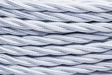 Ретро провод 2х0,75 Белый (глянец) 50м | код B1-422-071-50 | Bironi