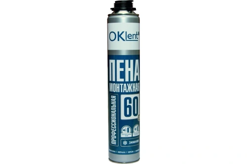 Пена монтажная Oklent 60 зимняя (650гр) | код 345845 | Руфкомплект