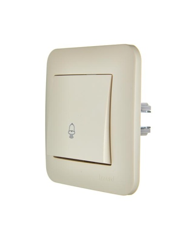 Кнопка звонка 1-кл.СП ASTI 10А IP20 в сборе крем. LEZARD 7081-0303-103 фото 3