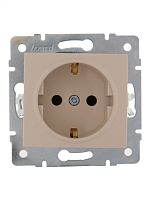 KARINA Розетка с/з керамика крем (10шт/120шт) | код 707-0388-122 | Lezard