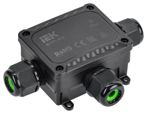 Коробка распред. герметичная WTP-402 3 ввода IP68 IEK | код UWB10-T-450-41-03-68 | IEK