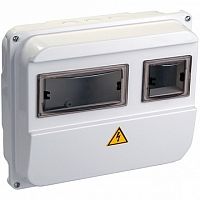 Распределительный шкаф ЩУРн-П, 3 мод., IP55, навесной, пластик, белая дверь, с клеммами | код. MSP103-1-55 | IEK
